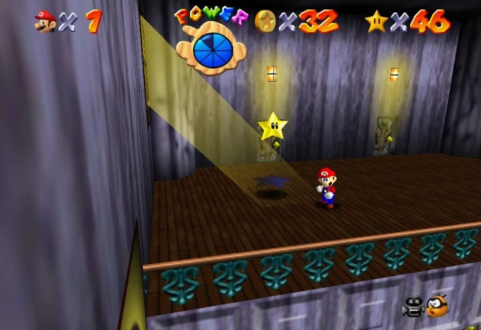 Super Mario 64 - 4. Seek the 8 Red Coins - Big Boo's Haunt star