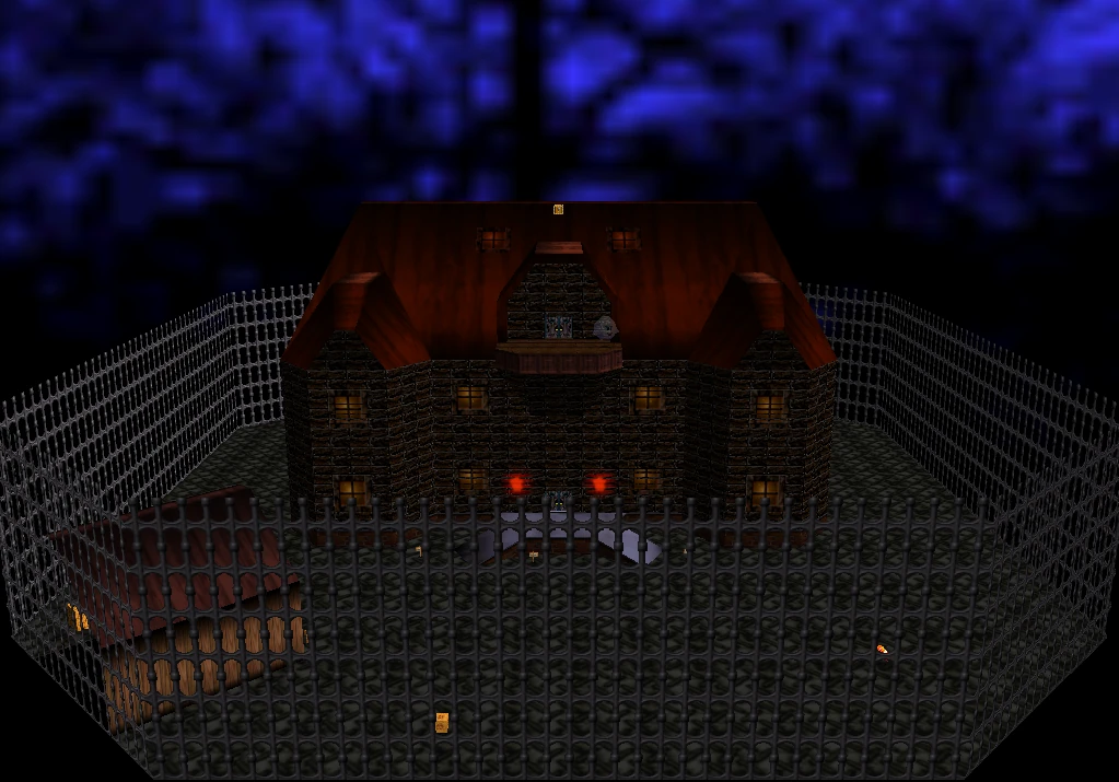 Super Mario 64 Big Boo's Haunt layout.