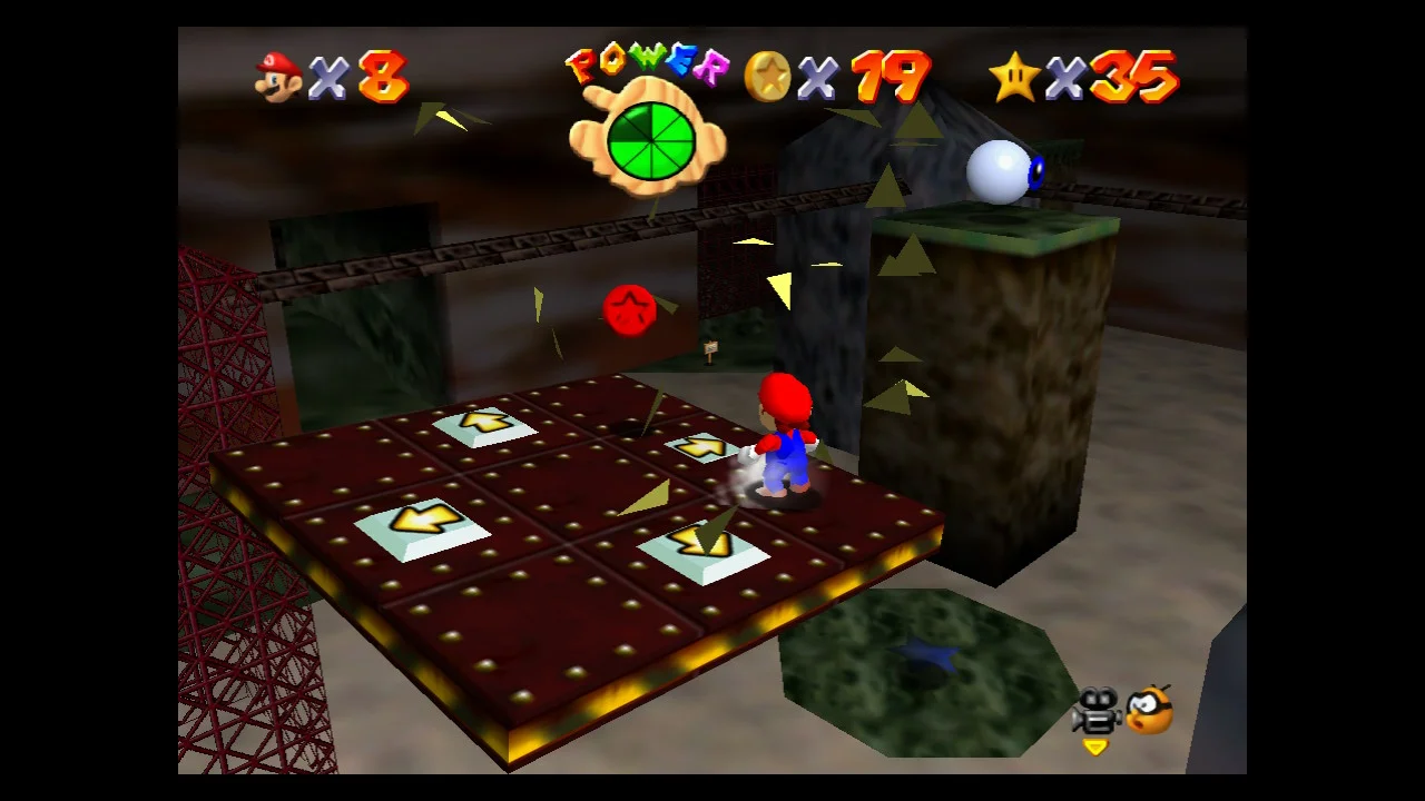 Super Mario 64 - 2. Elevate for 8 Red Coins - Hazy Maze Cave 1.