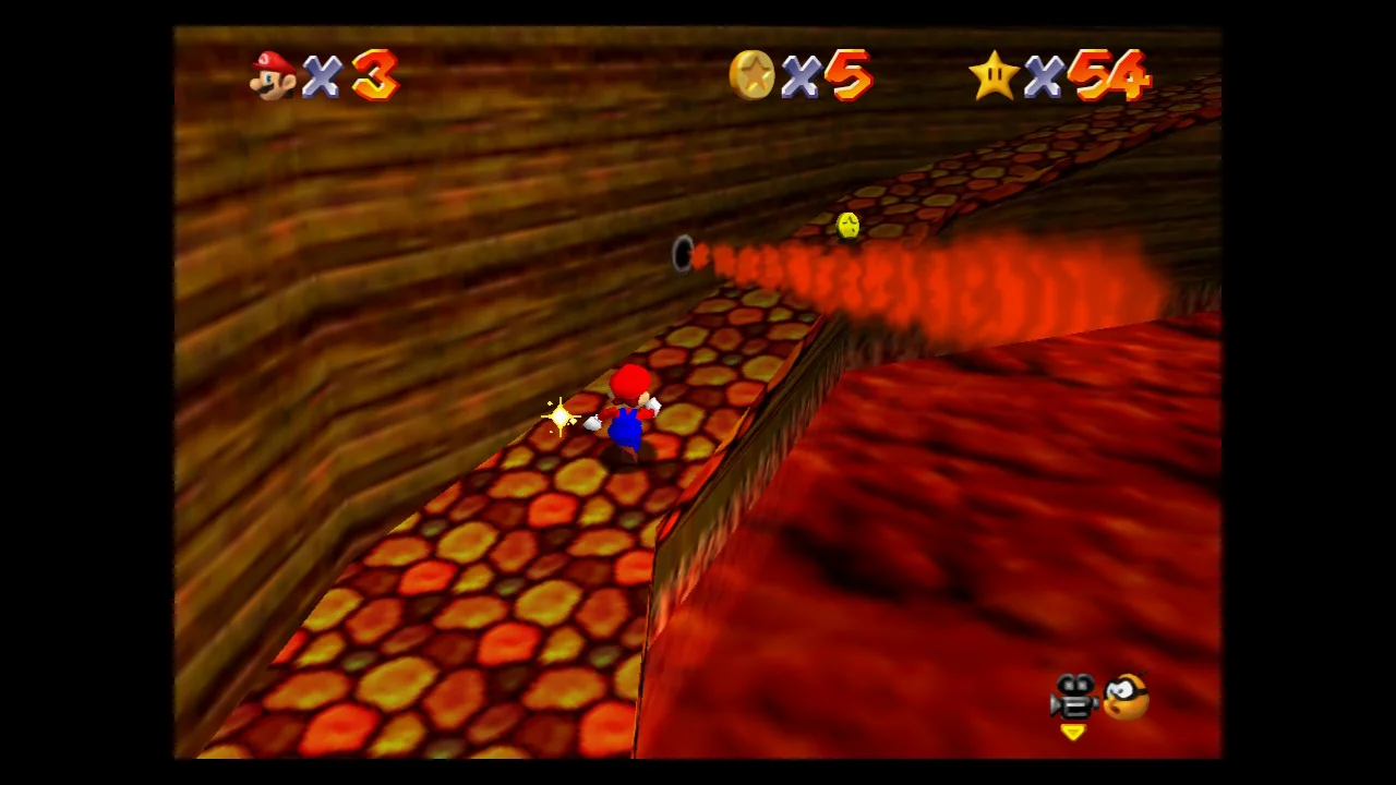 Super Mario 64 - 5. Hot-Foot-It into the Volcano - Lethal Lava Land 2.