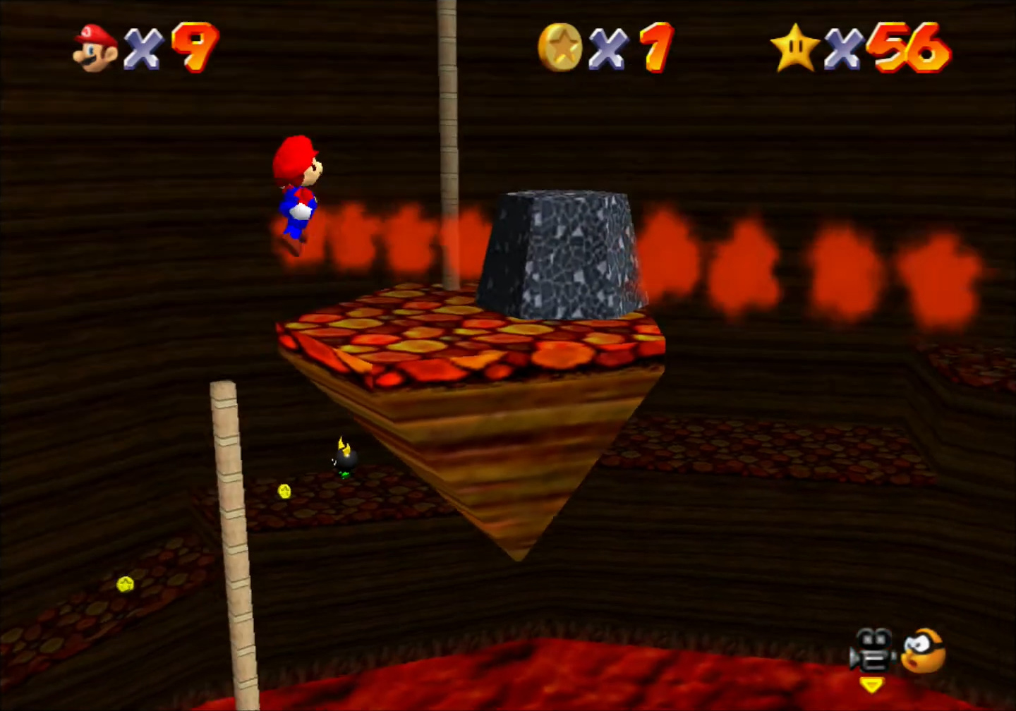 Super Mario 64 - 6. Elevator Tour in the Volcano - Lethal Lava Land 2.