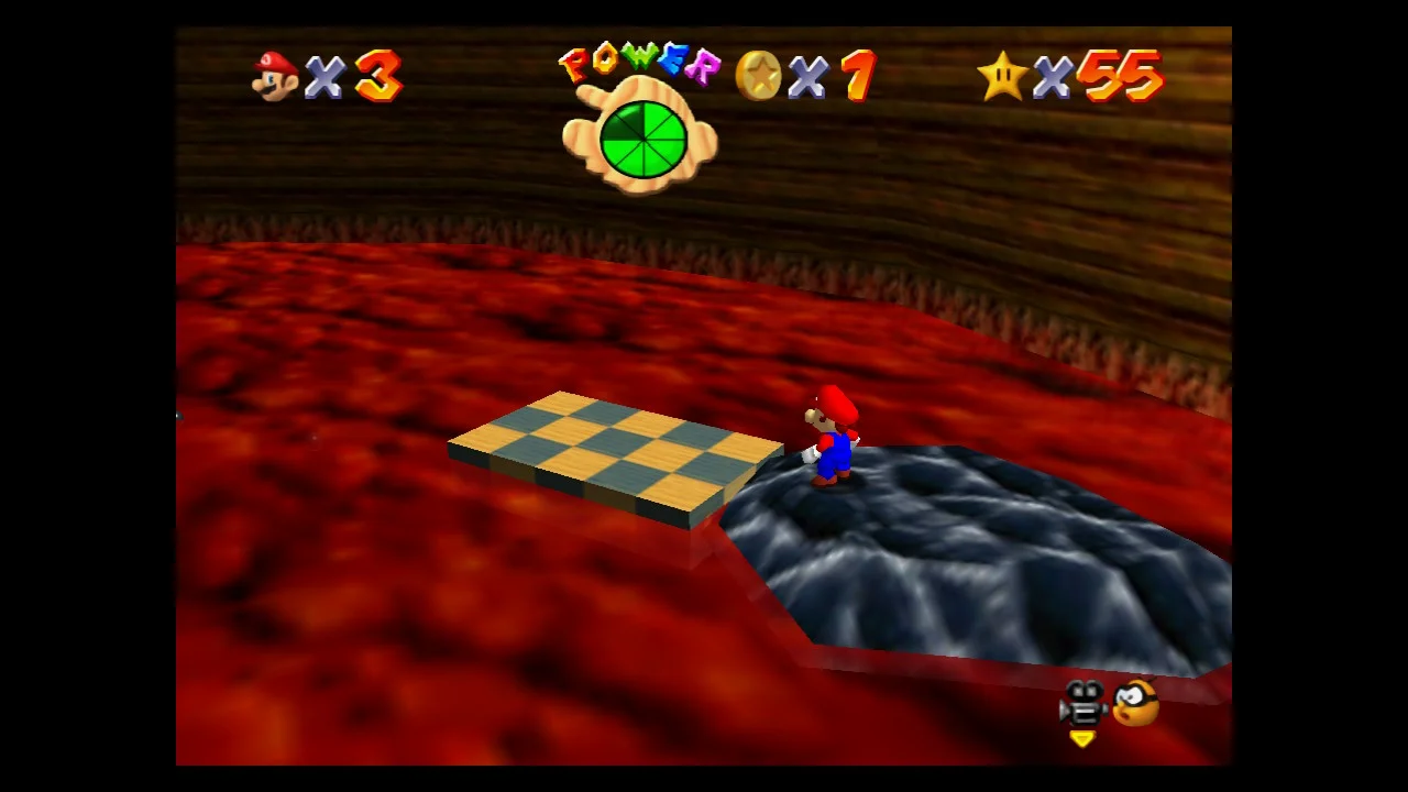 Super Mario 64 - 6. Elevator Tour in the Volcano - Lethal Lava Land 3.