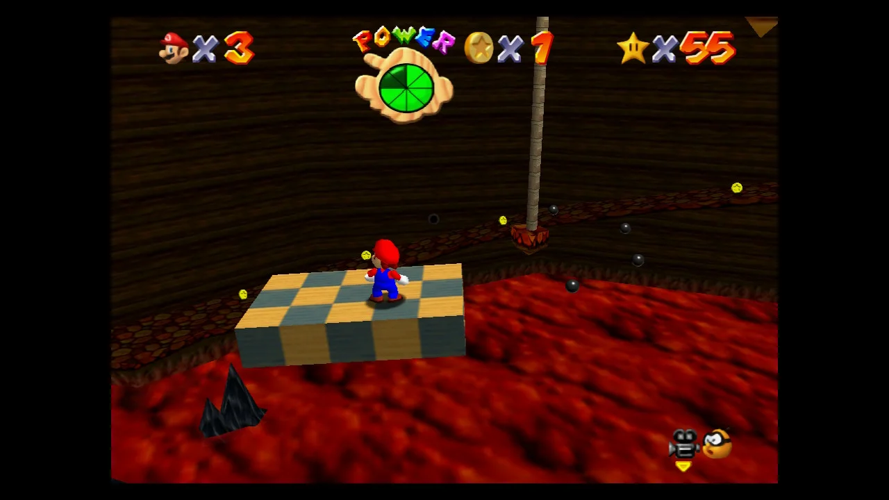 Super Mario 64 - 6. Elevator Tour in the Volcano - Lethal Lava Land 4.