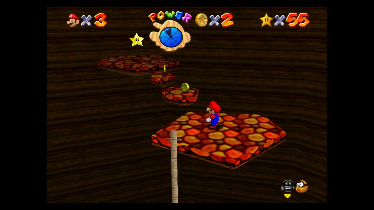 Super Mario 64 - 6. Elevator Tour in the Volcano - Lethal Lava Land 5.