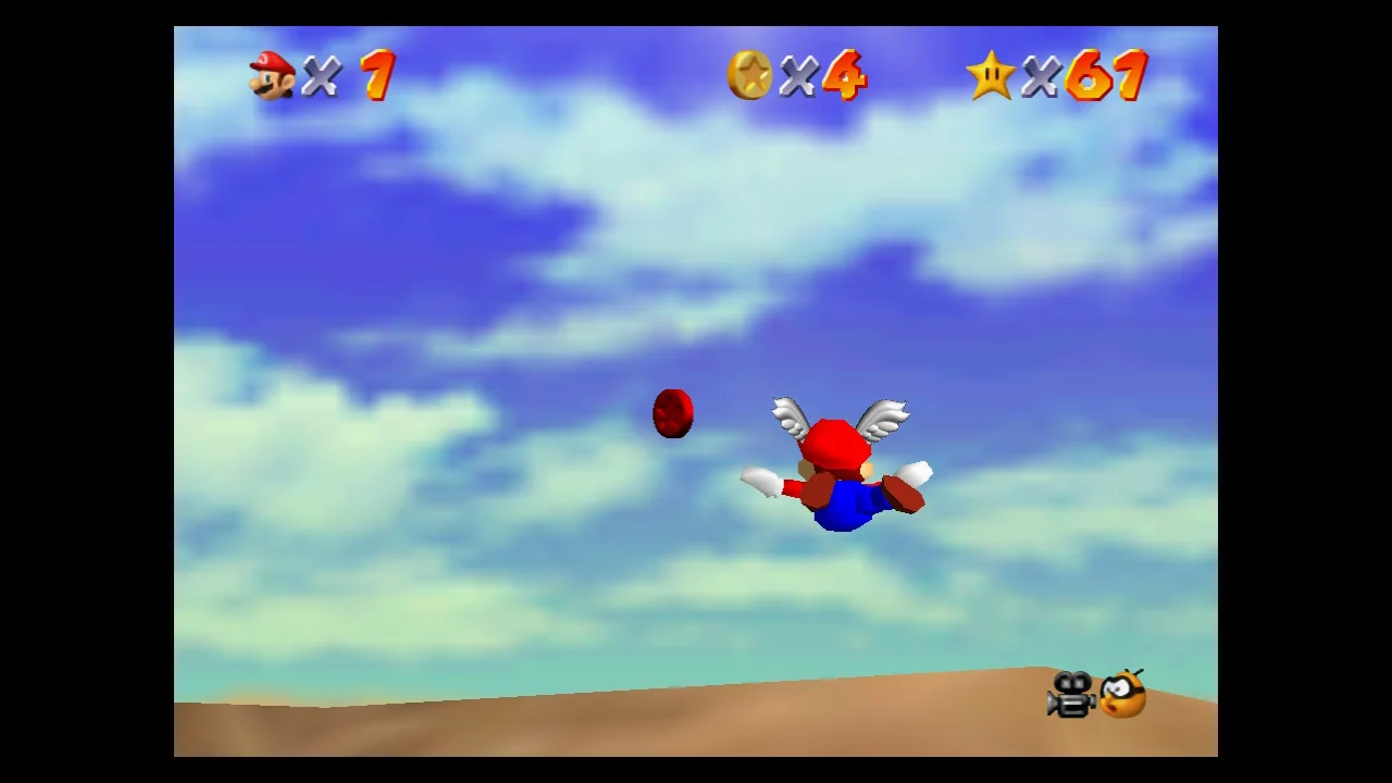 Super Mario 64 - 5. Free Flying for 8 Red Coins - Shifting Sand Land 7.