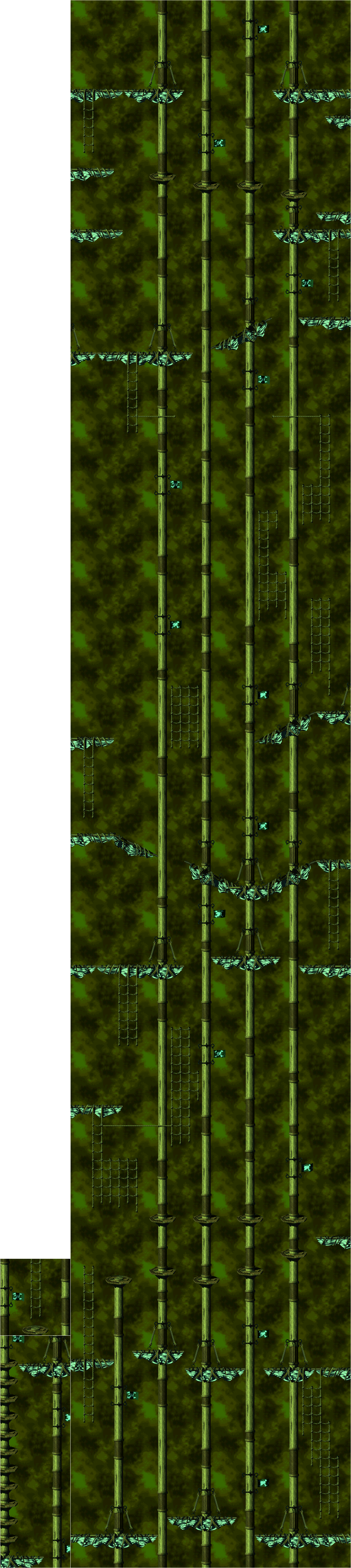 Donkey Kong Country 2: Diddy Kongs Quest Krem Quay - 5. Slime Climb Map.