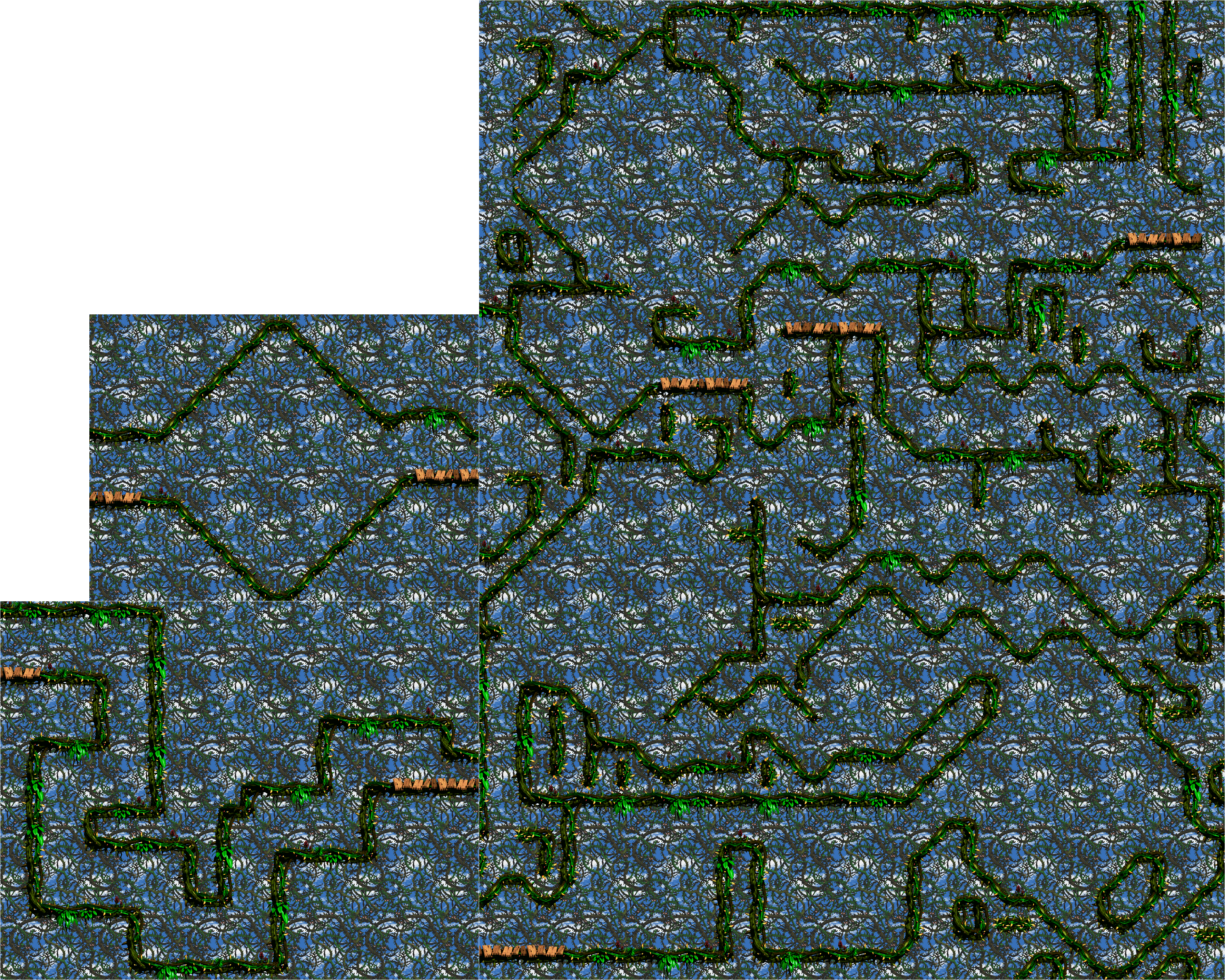 Donkey Kong Country 2: Diddy Kongs Quest Krem Quay - 6. Bramble Blast Map.