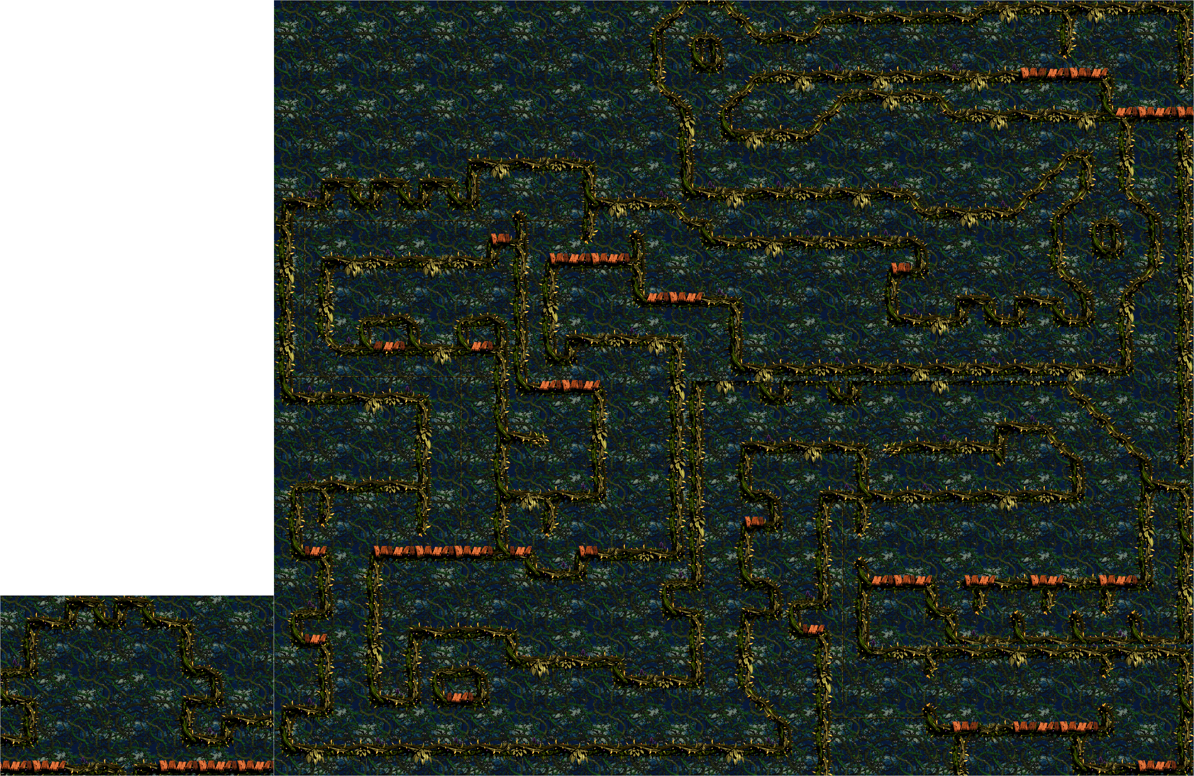 Donkey Kong Country 2: Diddy Kongs Quest Krazy Kremland - 3. Bramble Scramble Map.