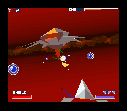 StarFox: Boss: Spinning Core.