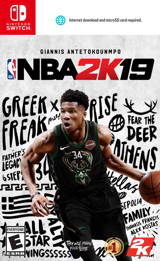 Switch® NBA 2K19 game box front.