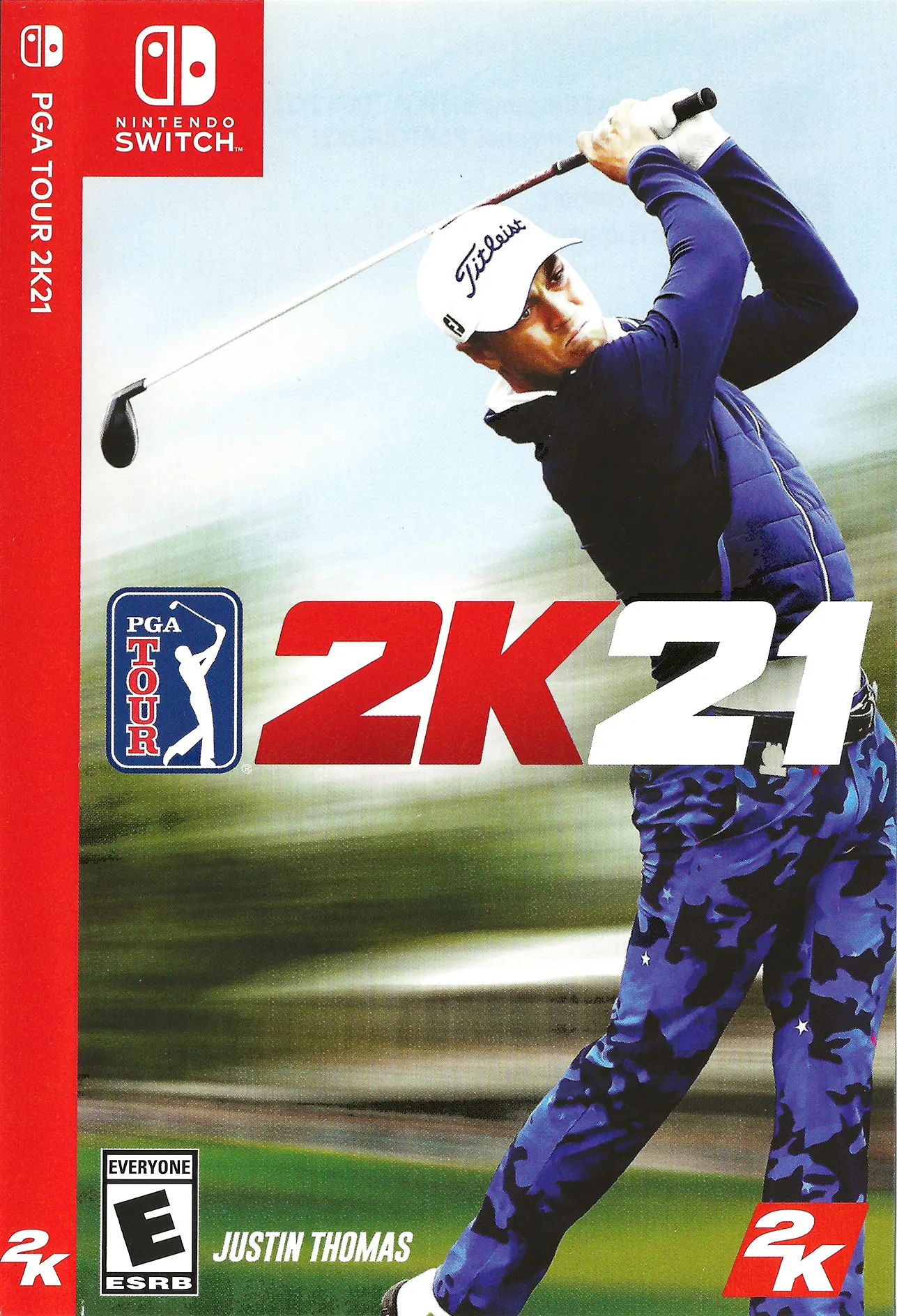 Switch® PGA Tour 2K21 game box front.