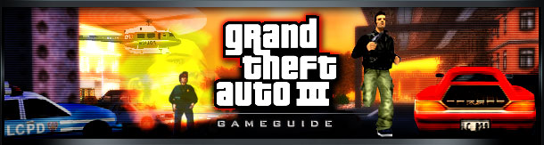 Grand Theft Auto III game guide banner.